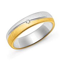 anillo de mujer de plata 925 parcialmente dorada con circonita cubica