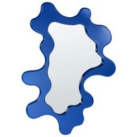 espejo de pared mdf con forma irregular accesorios decorativos 80x59 cm azul roscoff