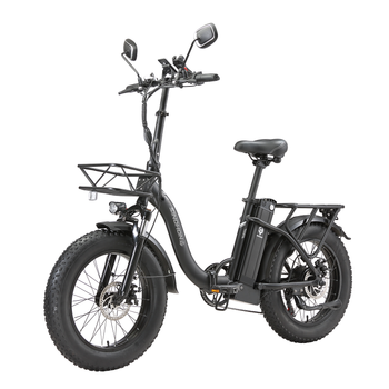 Bicicleta Eléctrica Plegable Sinohon B20, Neumáticos Anchos De 20 Pulgadas, 7 Velocidades, Negra