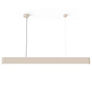 Lámpara colgante LED yeso beige regulable 120 cm