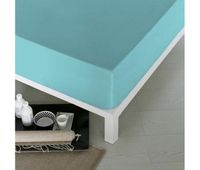sabana bajera ajustable naturals turquesa cama de 150 150 x 190 cm
