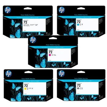 Original Multipack HP DesignJet T1100ps 44-in Printer Ink Cartridges (5 Pack) -C9371A