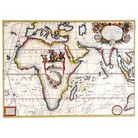 legendarte - cuadro lienzo impresion digital - mapa antiguo no 18 - decoracion pared cm 40x50