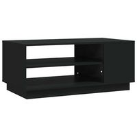 mesa de cafe - mesa de centro de madera de ingenieria negra 102x55x43 cm