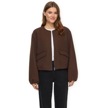 Vila Abrigo Balou Jacket - Coffee Bean para mujer
