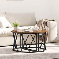 vidaxl mesa de cafe roble ahumado 80 x 80 x 42 cm
