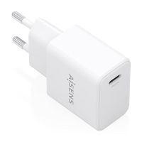 cargador aisens gan usb-c 20w pd30 blanco