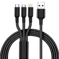 cable usb-a a type-cmicroip de 2a carga rapida nucleo trenzado de nylon 12m de largo para iphone14 pro huawei p5