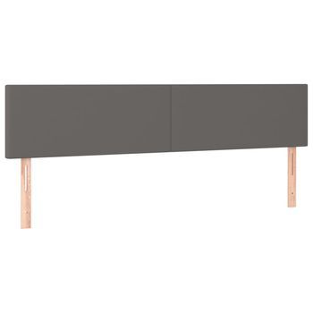 Juego De 2 Cabeceros Cama | Panel De Cabecera De Cuero Sintético Gris 100x5x78/88 Cm