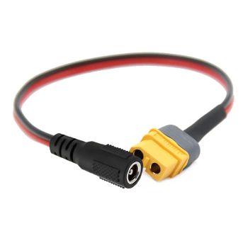 Cabo adaptador de macho DC 5,5 x 2,1 mm a hembra XT60H, longitud total 30 cm para gafas SKYZONE FPV