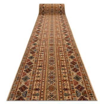 Alfombra De Pasillo Lana Keshan 7684/53555 Oriental Beige / Terracota  90x500 Cm