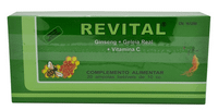 revital ginseng  jalea real  vitamina c 20 ampollas