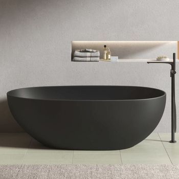 Bañera Exenta Florida Negro  165 Cm Negro Mate