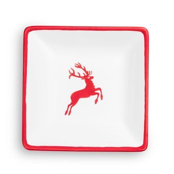 Gmundner Ceramics Ruby Red Stag, Cuenco Para Aperitivos (11x11cm)