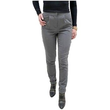 Vila Pantalón chino Piper Pants - Dark Grey Melange para mujer