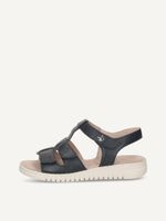 caprice heeled sandal blue made of leather without heel size 39
