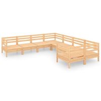juego de muebles de jardin 8 uds  conjunto de comedor  conjunto de descanso madera maciza de pino