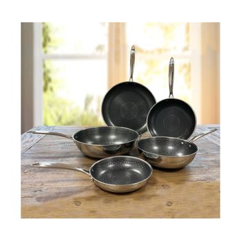 Wok 24 cm acero inoxidable, cerámica acero