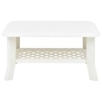 mesa de cafe - mesa de centro de plastico blanco 90x60x46 cm