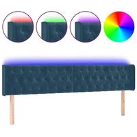 cabecerocabecero camapanel de cabecera con led de terciopelo azul oscuro 203x16x7888 cm