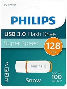 Philips FM12FD75B/00 unidad flash USB 128 GB USB tipo A 3.2 Gen 1 (3.1 Gen 1) Naranja, Blanco