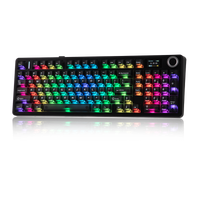 epomaker  aula f99 max version de marca compartida teclado mecanico inalambrico 96 ansi con diseno americano cableadobt24ghz pantalla inteligente y perilla