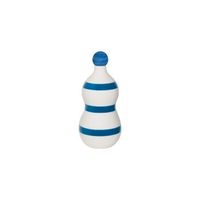 lido - botella de ceramica con rayas azul azafran