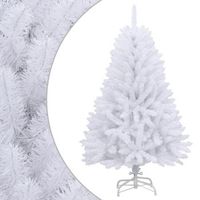 arbol de navidad artificial con bisagras y soporte blanco 150cm vidaxl