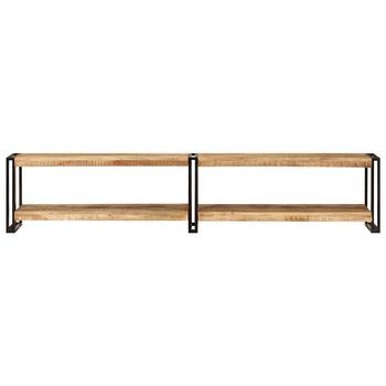 Mueble De Tv | Mueble De Salón | Gabinete De Tv Madera Maciza De Mango 200x30x40 Cm