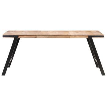 Mesa De Comedor，mesa Cocina De Madera Maciza De Mango 180x90x76 Cm Cfw2054869
