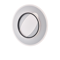 lampara de techo annie en metal y aluminio lacado en blanco y negro con led cct integrado  mando a distancia h6 o50 bl321-pbc