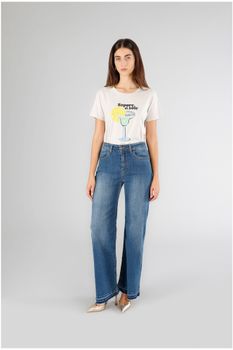 vaqueros anchos de mezclilla medium blue