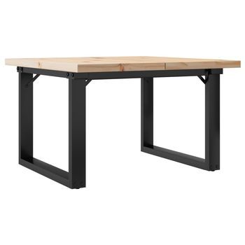 Mesa De Centro，mesa Auxiliar，mesita De Centro Marco O Madera Maciza Pino Y Hierro 70x70x40,5cm