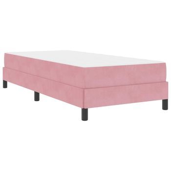Cama Tapizada 203x80x45 Cm Madera - Rosa