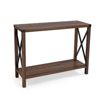 Versa Consola De Estilo Industrial, Medidas (al X L X An) 76 X 35 X 100 Cm, Color Marrón