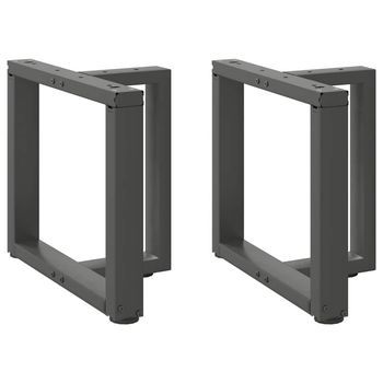 Patas Para Mesa De Centro En Forma De T (2 Unidades), Antracita, 50 X 25 X (42-43) Cm, Acero Vidaxl