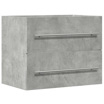 Mueble De Almacenaje | Armario Para Lavabo Aglomerado Gris Hormigón 60x38,5x48 Cm