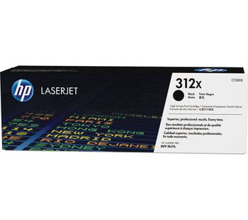 HP 312X High Yield Original LaserJet Black Toner Cartridge, Black