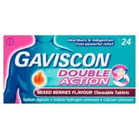 gaviscon double action mixed berry tabs 24s