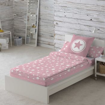 Saco Nordico Sin Relleno 100% Algodón Ivett B Pink  Cama 90
