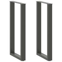 patas mesa centro forma u 2 uds  patas para mesa acero antracita 50x100-101 cm cfw835977