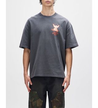 Deus Ex Machina para hombre. DUF251449C Camiseta 24h gris oscuro (XS), Casual, Algodón, Manga corta