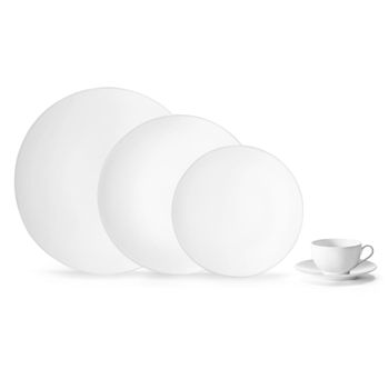 Plato de canapé (x6) porcelana de limoges blanco