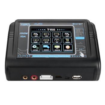 HTRC T150 AC/DC 150W 10A Cargador inteligente de equilibrio táctil para baterías LiPo LiHV LiFe Lilon NiCd NiMh Pb