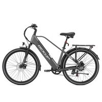 bicicleta electrica hibrida bekup v2 cuadro de 26 con acceso central gris