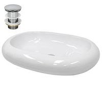 lavabo ceramico redondo 350 x 350 x 120 mm blanco ecd germany