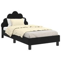 cama para ninos con cabecero negro 80 x 160 cm terciopelo