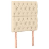 cabecero de cama de tela color crema 80x7x118128 cm vidaxl