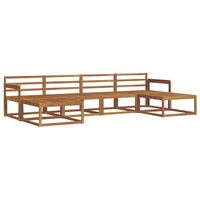 conjunto de sofas de exterior 6 piezas  mueble de jardin natural