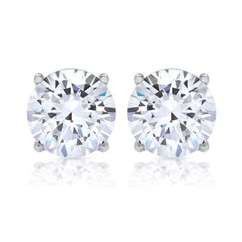 Pendientes modernos de plata 925 con circonita